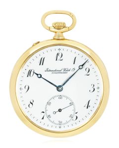 International Watch Company. A Gold Open Face Pocket Watch C1920s
