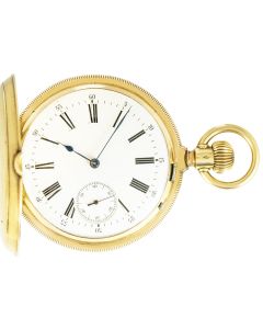 A Swiss Gold Pivoted Detente Full Hunter Pocket Watch C1890