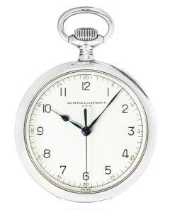 Vacheron & Constantin. A Silver Deck Watch Retailed by Asprey C1954