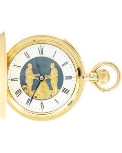 A Gold Automaton Quarter Repeater Hunter Pocket Watch C1896